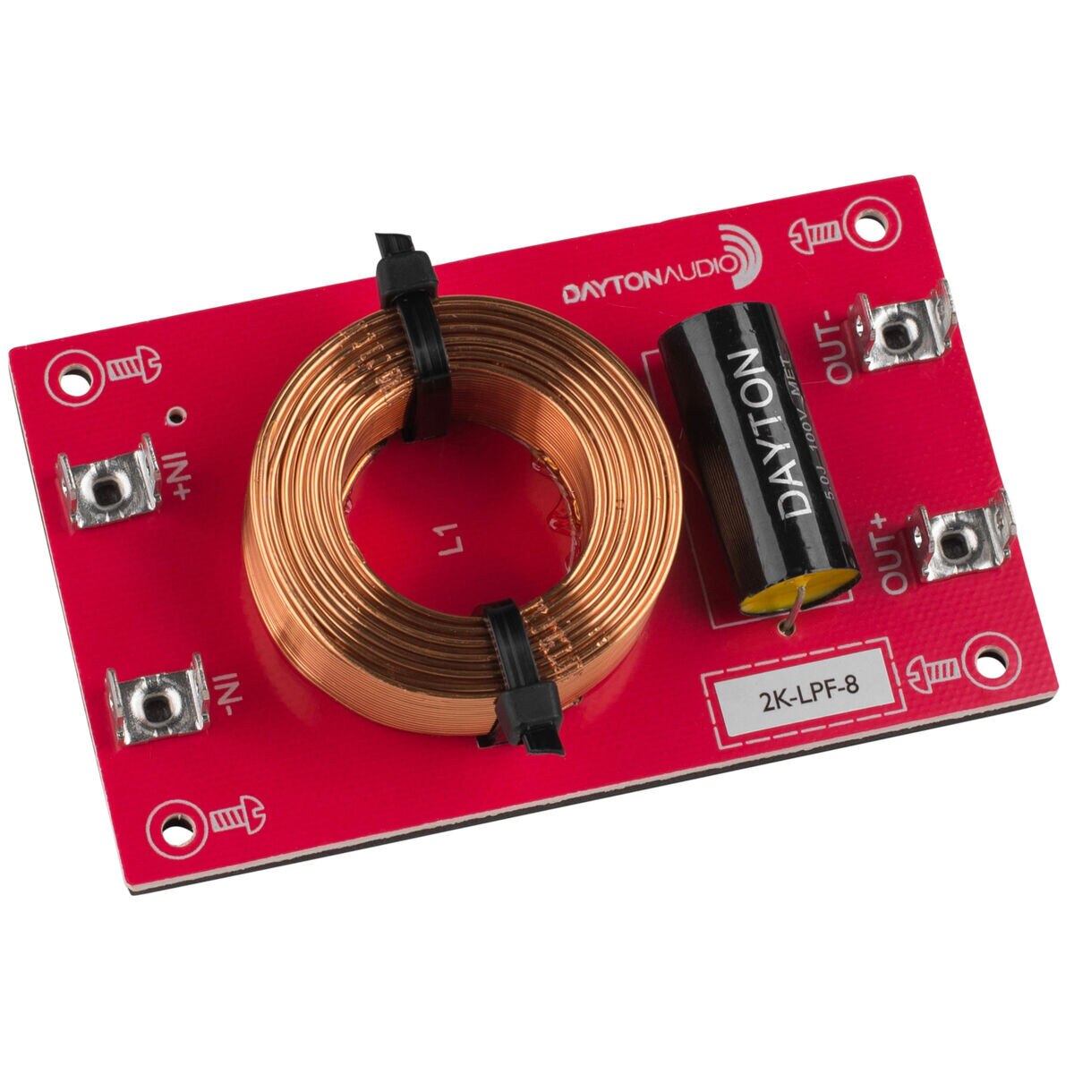 Dayton Audio 2kLPF8 Low Pass Speaker Crossover 2,000 Hz 12 dB/Octave